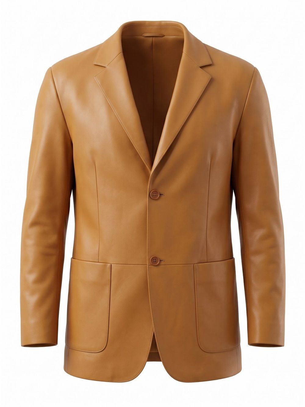 Vintage Bally Leather Jacket Blazer Tan 40